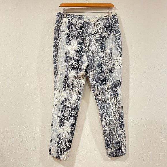 ~ ZARA Basic MED Snakeskin Pattern High Rise White Grey Black Cream Lightweight - Picture 9 of 13